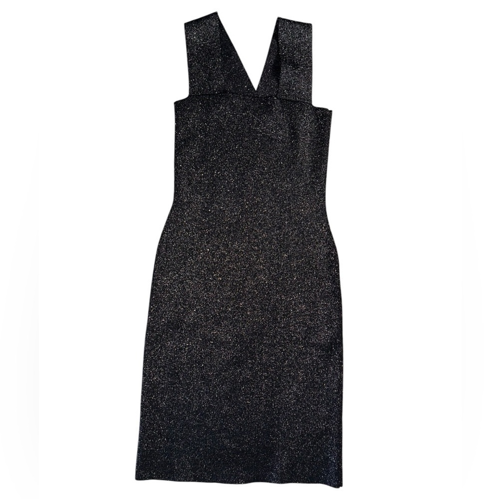 House Of Harlow 1960 Black Sparkly Mini Bodycon Party Dress Size XS Metallic